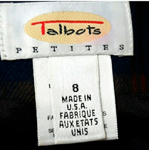 Vintage Talbots 100% Wool Skirt Plaid A-Line Wrap Fully Lined Size 8 - Picture 7 of 13